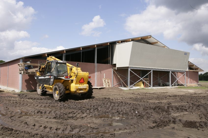 An air scrubber is being added to a new farm house in the Netherlands. Photo: Michel Zoeter