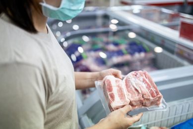 Pork for sale in a supermarket. It remains to be seen if pork will continue to be plentiful in US retail shops due to Covid-19. - Photo: Shutterstock