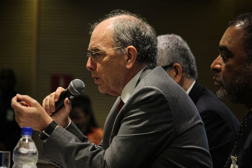 Pedro Parente, during a press conference in 2016 with Petrobras. Photo: Luizsouzarj