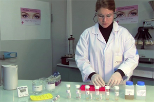 Extract from one the training videos illustrating a specific test developed  to show enzyme effect on different raw materials.