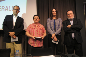 The speakers at the sixth Feet First Seminar. (From Left ) Prof Dr Christoph Mülling, Dr Nathalie Quiniou, Dr Laura Boyle and Prof Dr Santiago Niño Becerra.