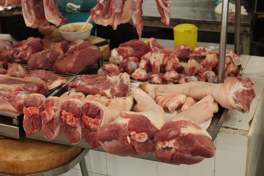 Pork for sale at a shopping centre in Ho Chi Minh City. Photo: Vincent ter Beek