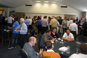 British pig producers during a refreshment break at their recent Innovation Conference.