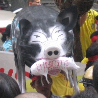 Thai pig farmers protest at CPF headquarters