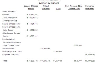 AgFeed Industries: 2010 results