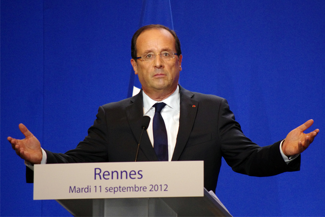 François Hollande opens SPACE trade show in Rennes