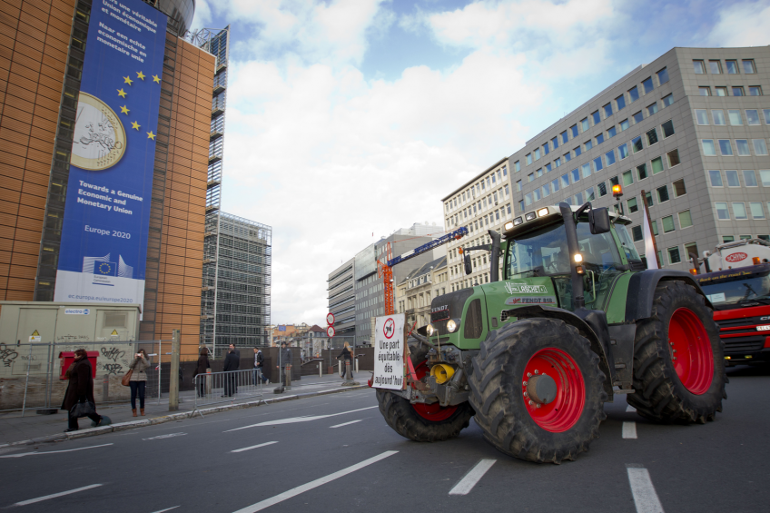 Pig, dairy farmers rally as EU ag ministers meet