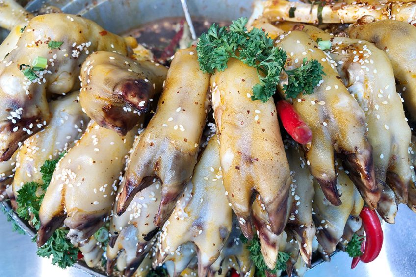 Pig trotters for sale in Xi An. They are in high demand on the Chinese market. Photo: Shutterstock