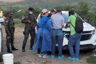 Veterinarians and soldiers teaming up to perform blood checks on a farm near Cotuí, Sánchez Ramírez province, Dominican Republic.  - Photo: WhatsApp
