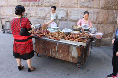 Pork products for sale on the streets of Chongqing, China. - Photo: Vincent ter Beek
