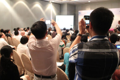 Full house at one of the Misset seminars during a pre-Covid-edition of VIV Asia. Photo: Vincent ter Beek