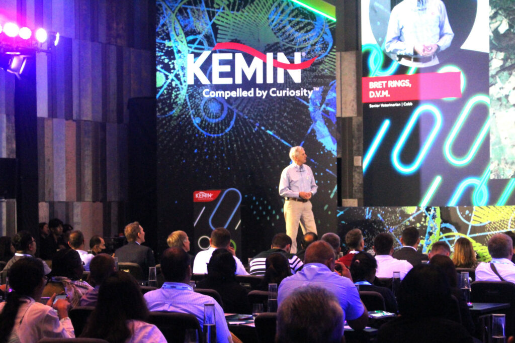 Bret Rings of Kemin on stage during the event in Bangkok. Photo: Vincent ter Beek
